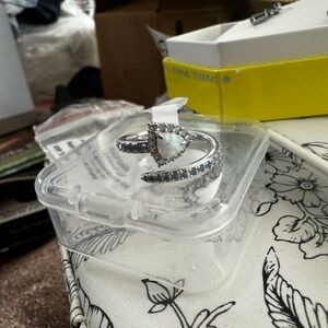 Bomb Party “The Arrow of Love” Size 6 Ring on Rhodium plating